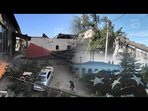 წაქცეული ხეები, დაზიანებული სახლები და ჩახერგილი გზები | სტიქია საქართველოში